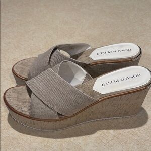 Donald J. Pliner Women's Beige Wedge Sandals